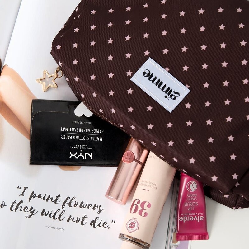 Yehwang Yehwang: toilettas - sterren - bruin en lichtroze