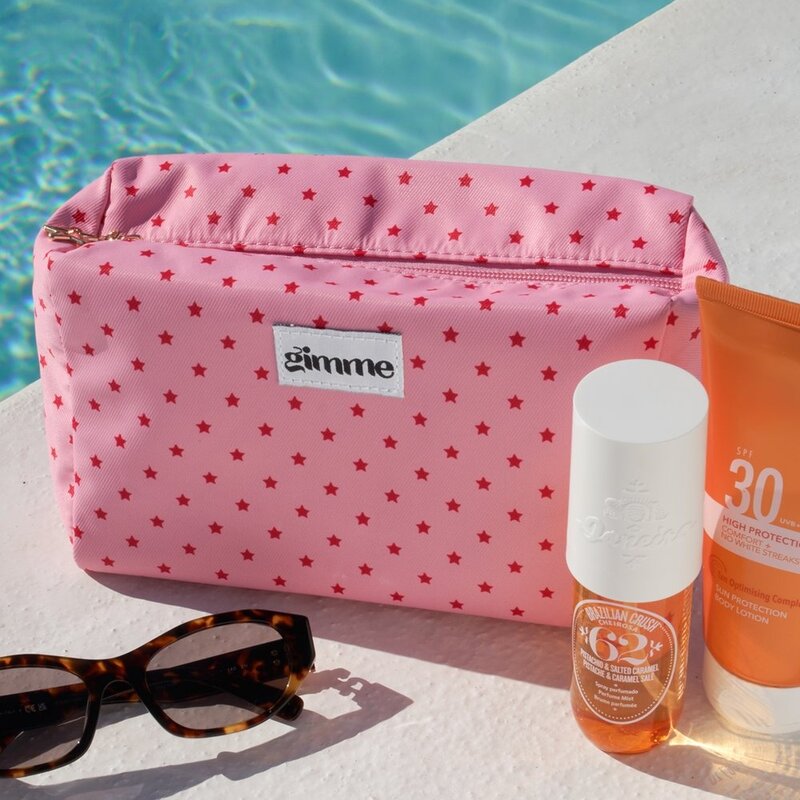 Yehwang Yehwang: toilettas - sterren - rood en lichtroze