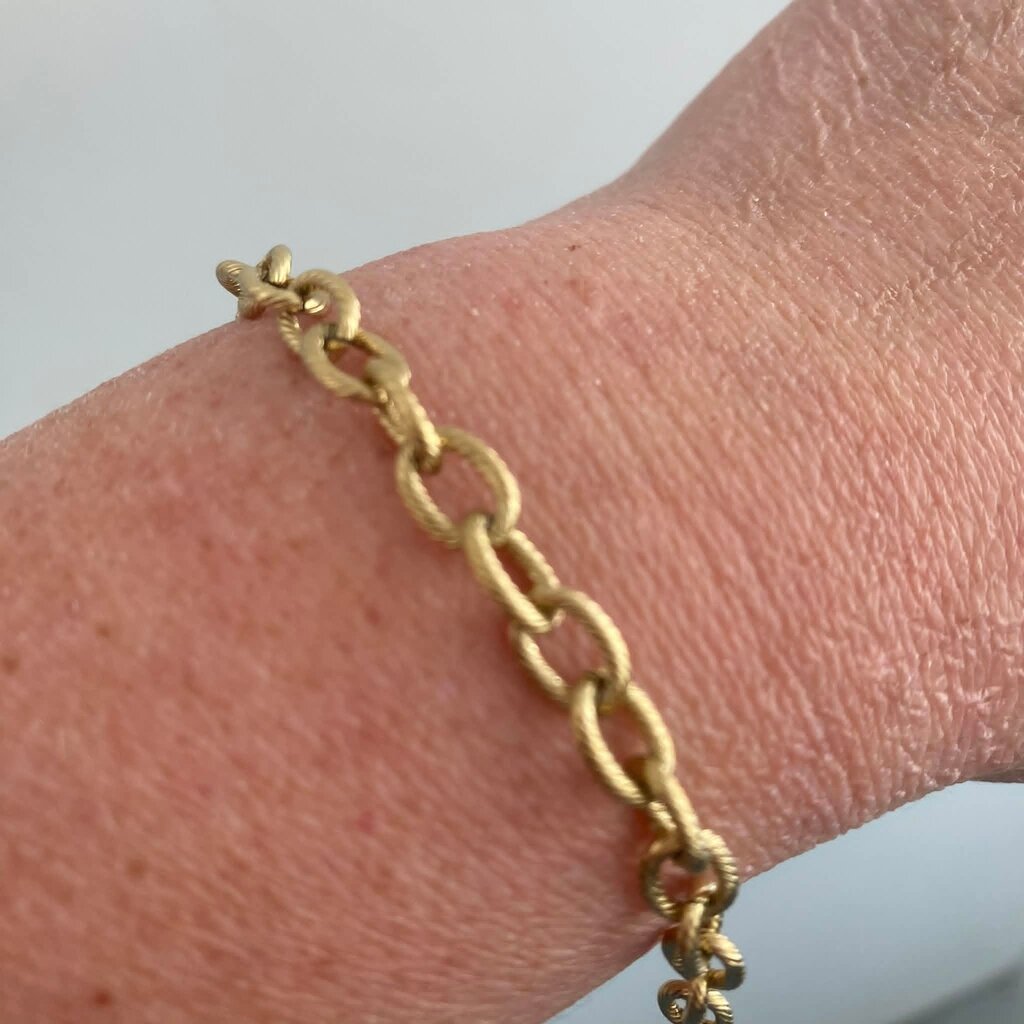 Wauw Wauw: armbandje goud in stainless steel - schakels open
