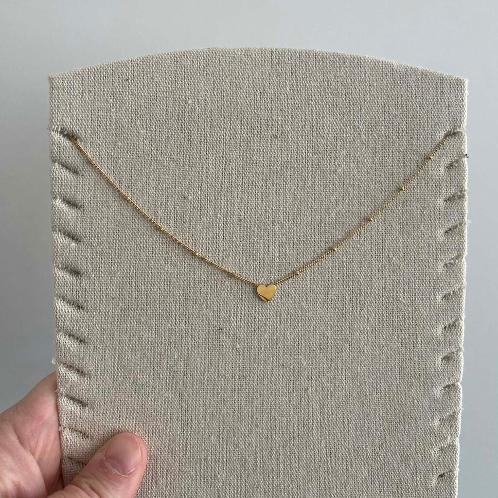 Yehwang Yehwang: Ketting met hangertje - stainless steel goud - hartje