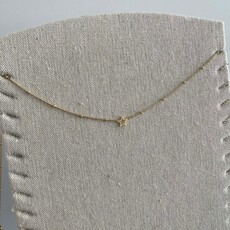 Yehwang Yehwang: Ketting met hangertje - stainless steel goud - sterretje open