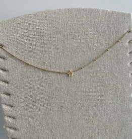 Yehwang Yehwang: Ketting met hangertje - stainless steel goud - sterretje open