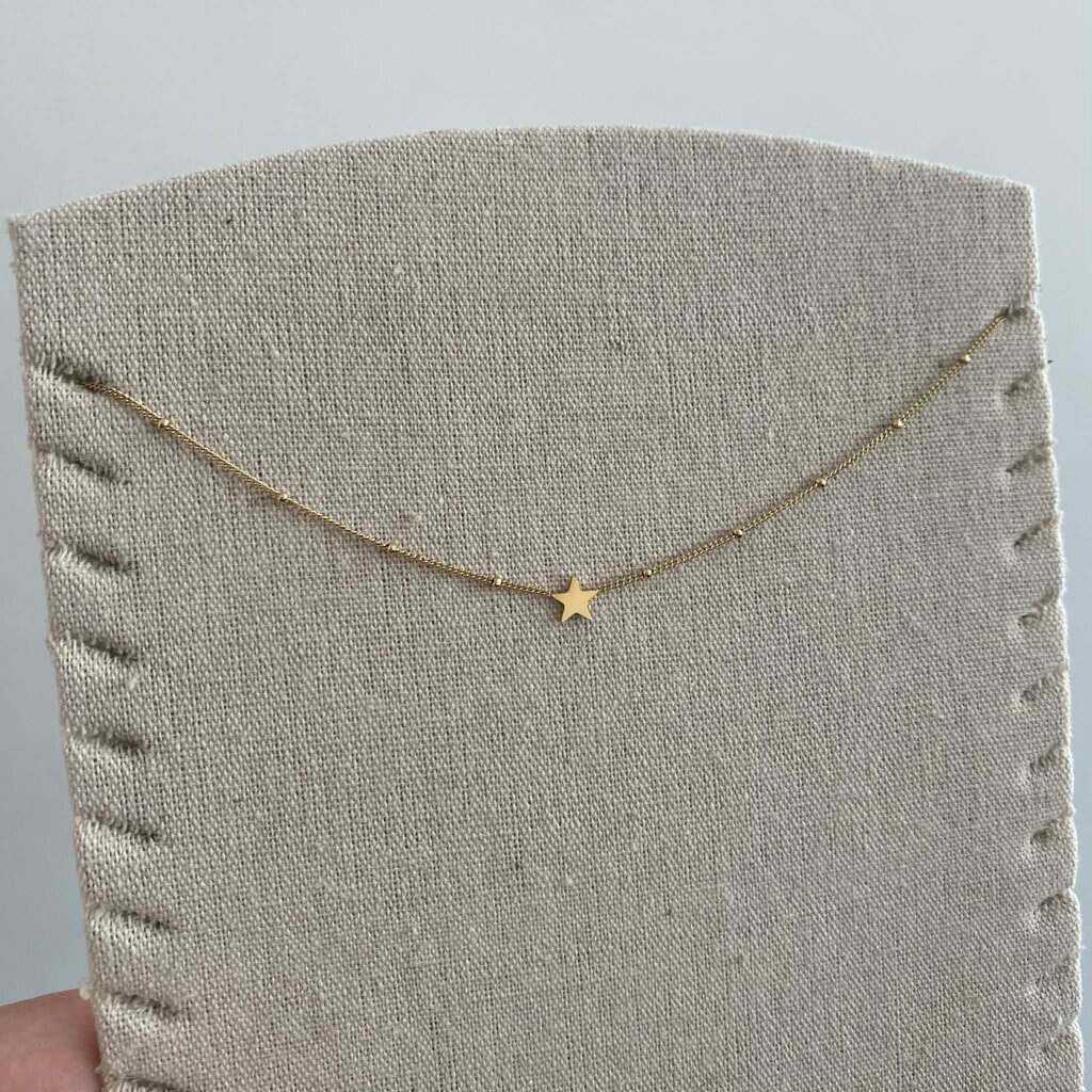 Yehwang Yehwang: Ketting met hangertje - stainless steel goud - sterretje