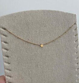 Yehwang Yehwang: Ketting met hangertje - stainless steel goud - sterretje