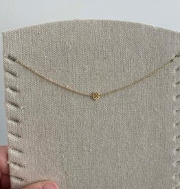 Yehwang Yehwang: Ketting met hangertje - stainless steel goud - klavertje open