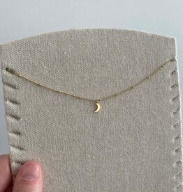 Yehwang Yehwang: Ketting met hangertje - stainless steel goud - maan