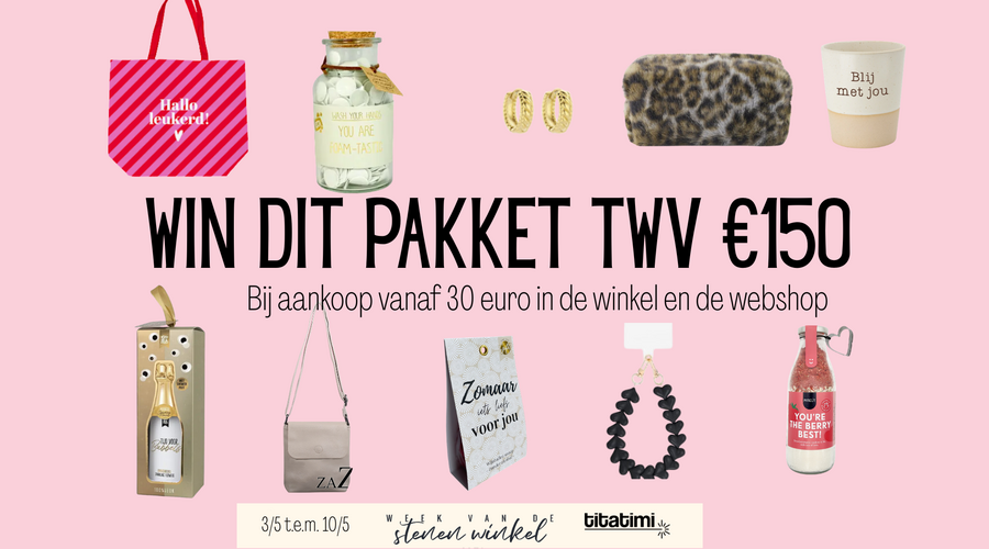 Win een cadeaupakket twv 150 euro