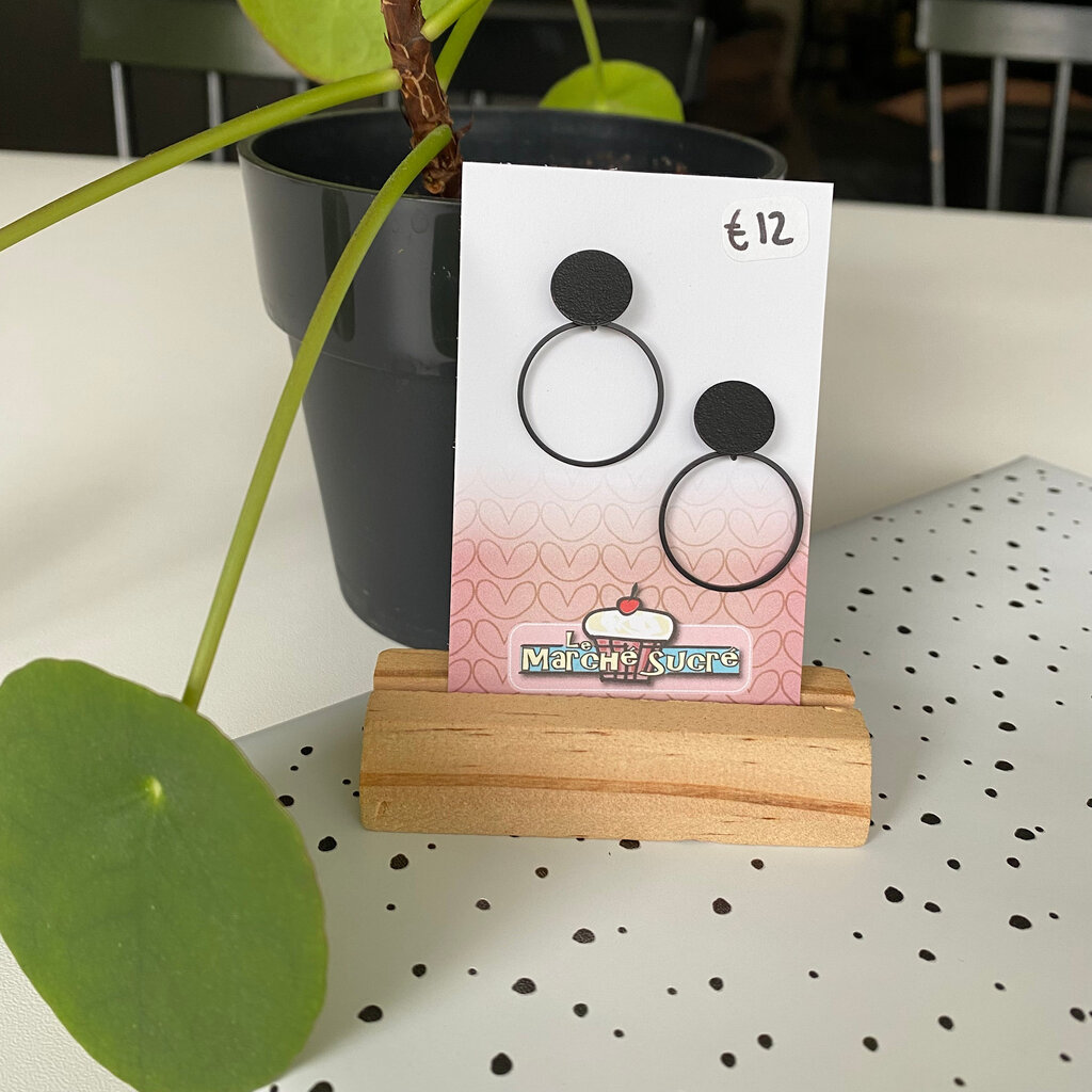 le marché sucré Le marché sucré: oorbellen - zwart