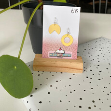 le marché sucré Le marché sucré: oorbellen - zilver + geel