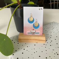 le marché sucré Le marché sucré: oorbellen - lichtblauw + goud