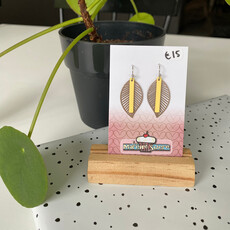le marché sucré Le marché sucré: oorbellen - lichtgeel + taupe