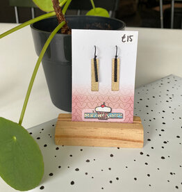 le marché sucré Le marché sucré: oorbellen - goud + zwart