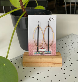 le marché sucré Le marché sucré: oorbellen - goud + zwart