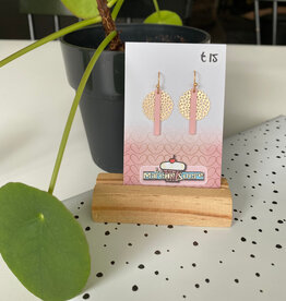 le marché sucré Le marché sucré: oorbellen - goud + lichtroze
