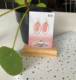 le marché sucré Le marché sucré: oorbellen - goud + lichtroze
