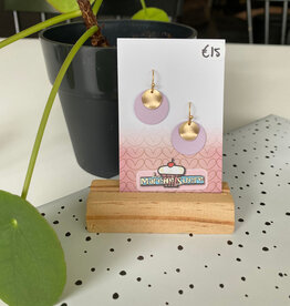 le marché sucré Le marché sucré: oorbellen - goud + lila