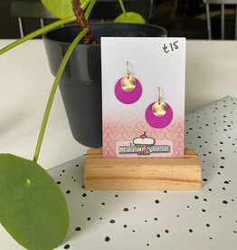 le marché sucré Le marché sucré: oorbellen - goud + felpaars