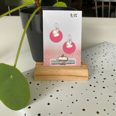 le marché sucré Le marché sucré: oorbellen - zilver + roze