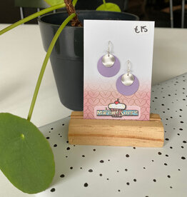 le marché sucré Le marché sucré: oorbellen - zilver + paars