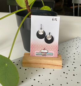 le marché sucré Le marché sucré: oorbellen - zilver + zwart