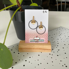 le marché sucré Le marché sucré: oorbellen - goud + zwart