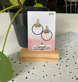 le marché sucré Le marché sucré: oorbellen - goud + zwart