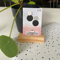 le marché sucré Le marché sucré: oorbellen - zwart + zilver
