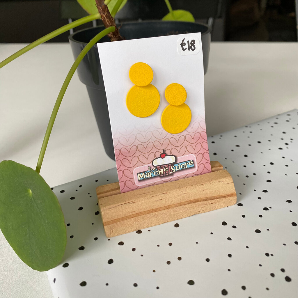 le marché sucré Le marché sucré:  oorbellen - geel