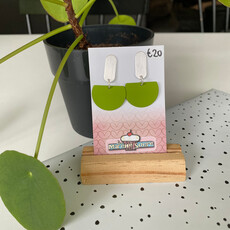 le marché sucré Le marché sucré: oorbellen - zilver + groen