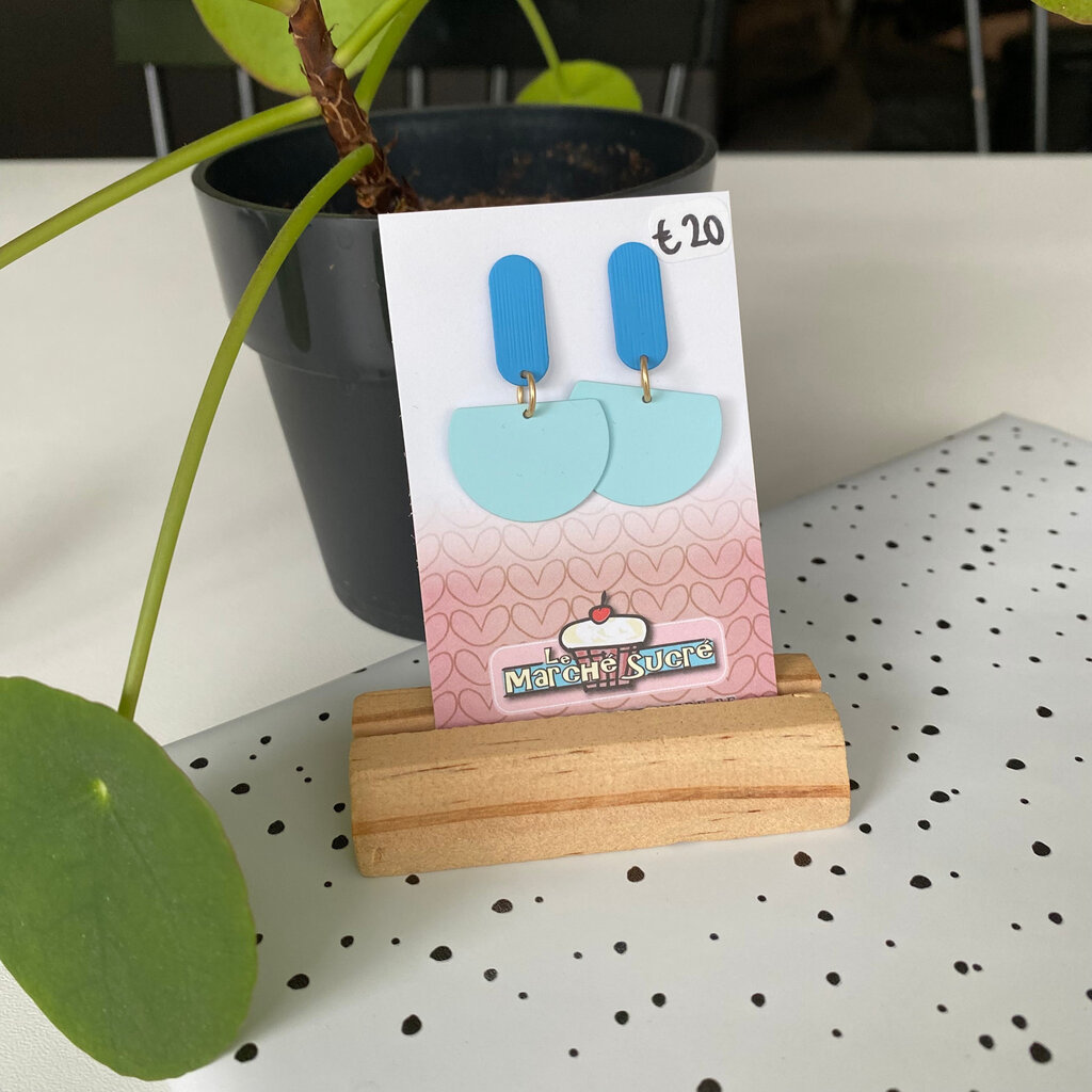 le marché sucré Le marché sucré: oorbellen - lichtblauw