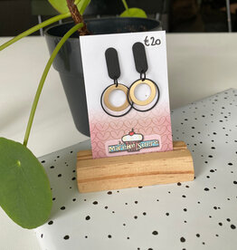 le marché sucré Le marché sucré: oorbellen - zwart + goud