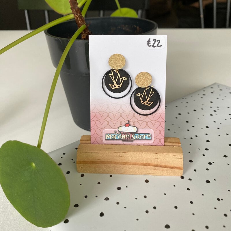 le marché sucré Le marché sucré: oorbellen - zwart en goud