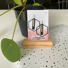 le marché sucré Le marché sucré: oorbellen  - goud en zwart