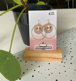 le marché sucré Le marché sucré: oorbellen  - goud + lila