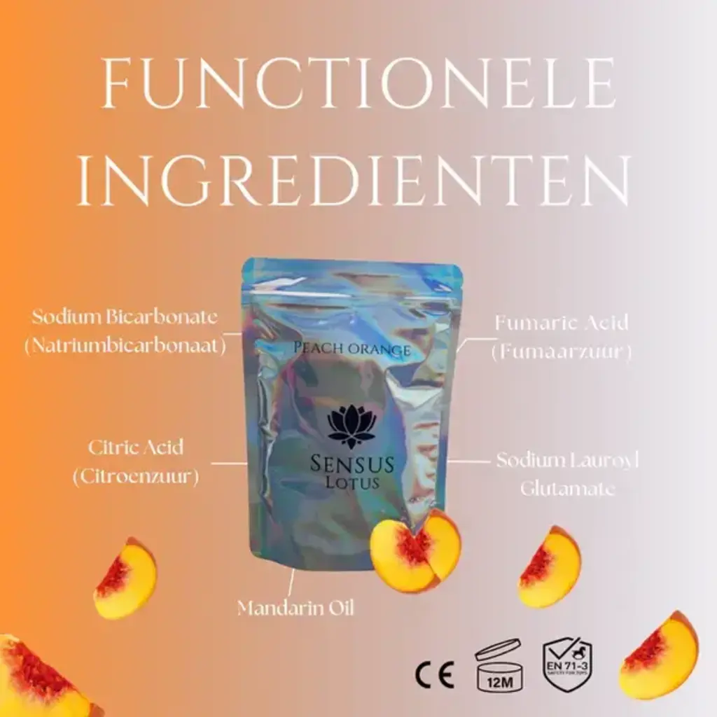 Sensus Lotus Sensus Lotus: Magisch badpoeder - 60 gr. - Peach Orange