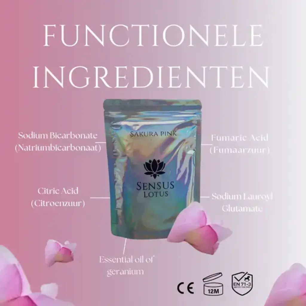 Sensus Lotus Sensus Lotus: Magisch badpoeder - 60 gr. - Sakura pink