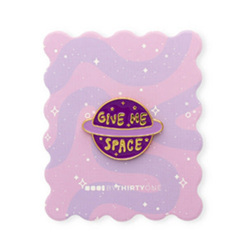 Betaalbare kralen BK: Pin - "Give me space" op kaartje