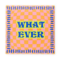 Betaalbare kralen BK: Tegeltje met tekst "What ever"