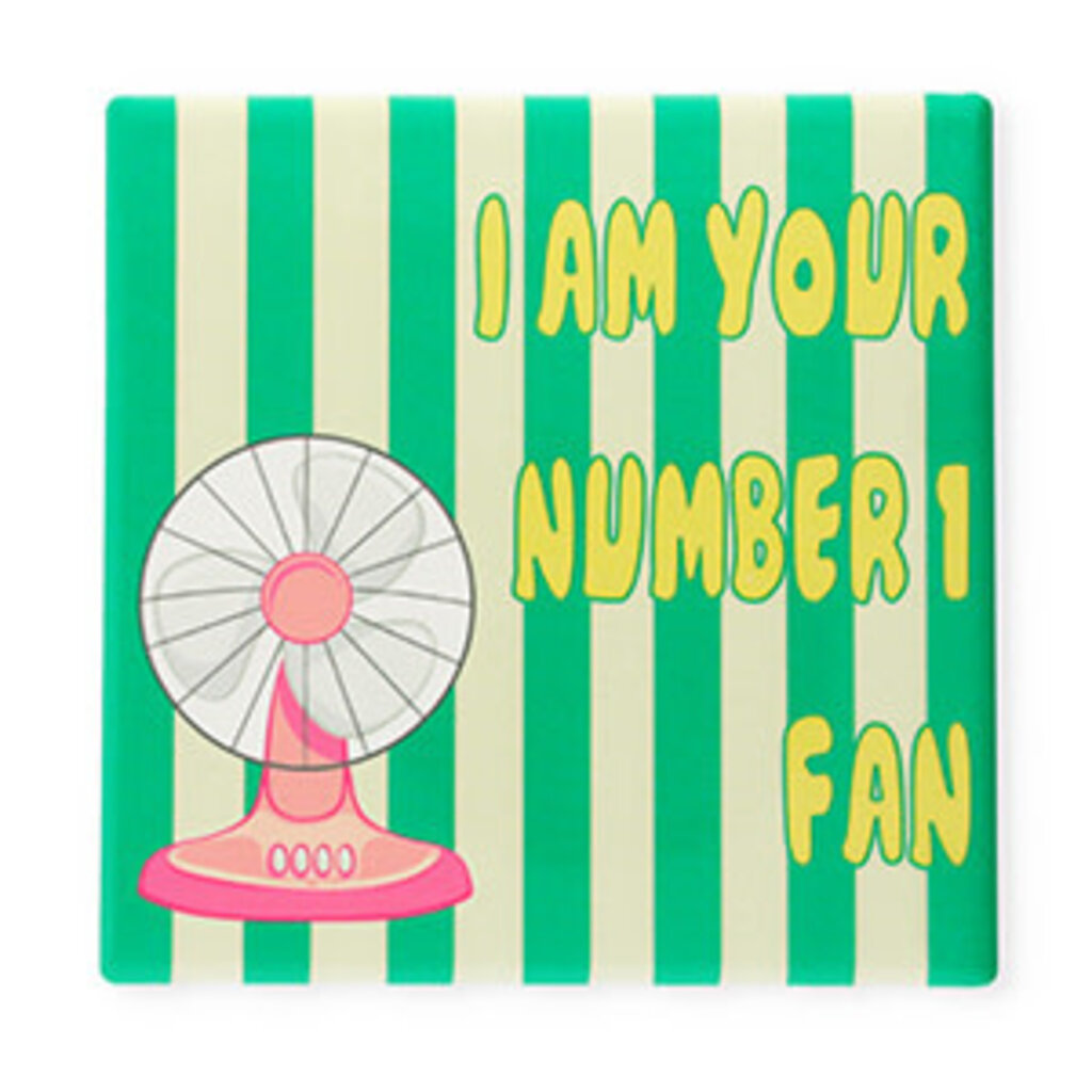 Betaalbare kralen BK: Tegeltje met tekst "I am your number 1 fan"