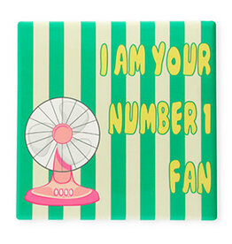 Betaalbare kralen BK: Tegeltje met tekst "I am your number 1 fan"