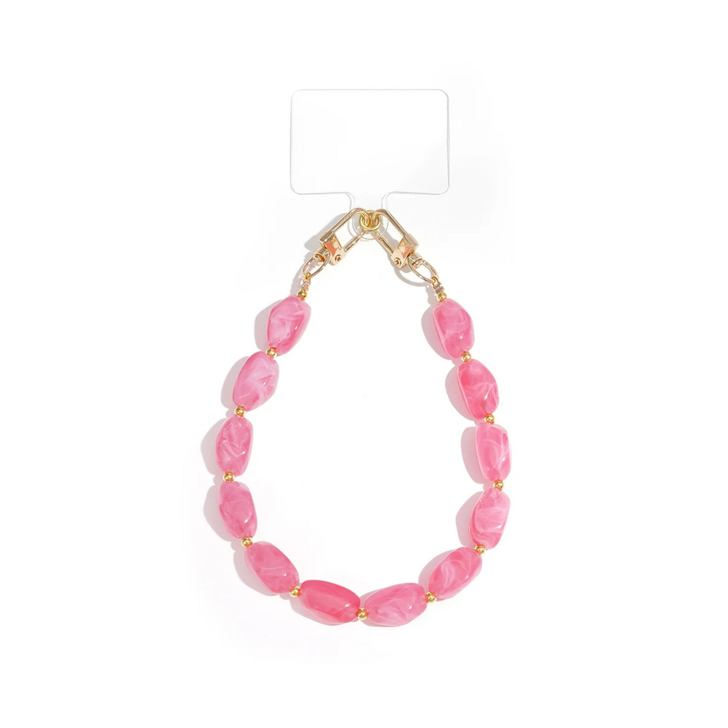 Yehwang Yehwang: Telefoonsnoer kralen acryl - diep roze