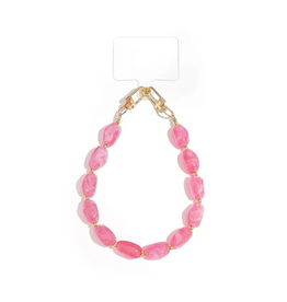 Yehwang Yehwang: Telefoonsnoer kralen acryl - diep roze