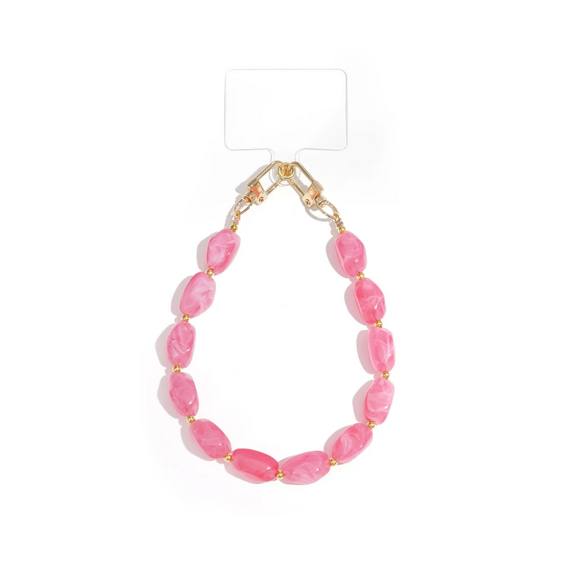 Yehwang Yehwang: Telefoonsnoer kralen acryl - diep roze