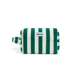 Yehwang Yehwang: Make-up tasje badstof  met strepen - groen