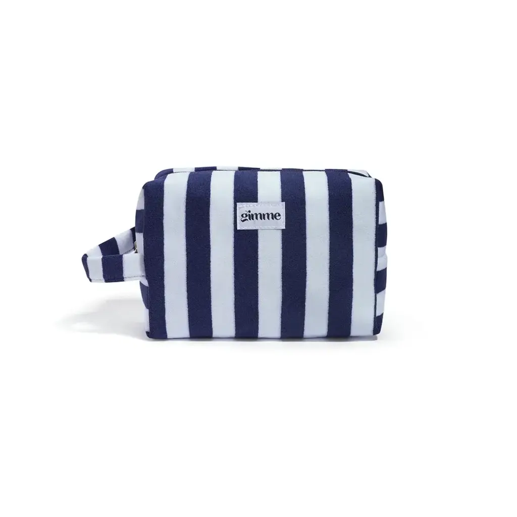 Yehwang Yehwang: Make-up tasje badstof  met strepen - donkerblauw