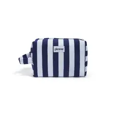 Yehwang Yehwang: Make-up tasje badstof  met strepen - donkerblauw