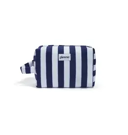 Yehwang Yehwang: Make-up tasje badstof  met strepen - donkerblauw