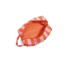 Yehwang Yehwang: Make-up tasje badstof  met strepen - roze/oranje