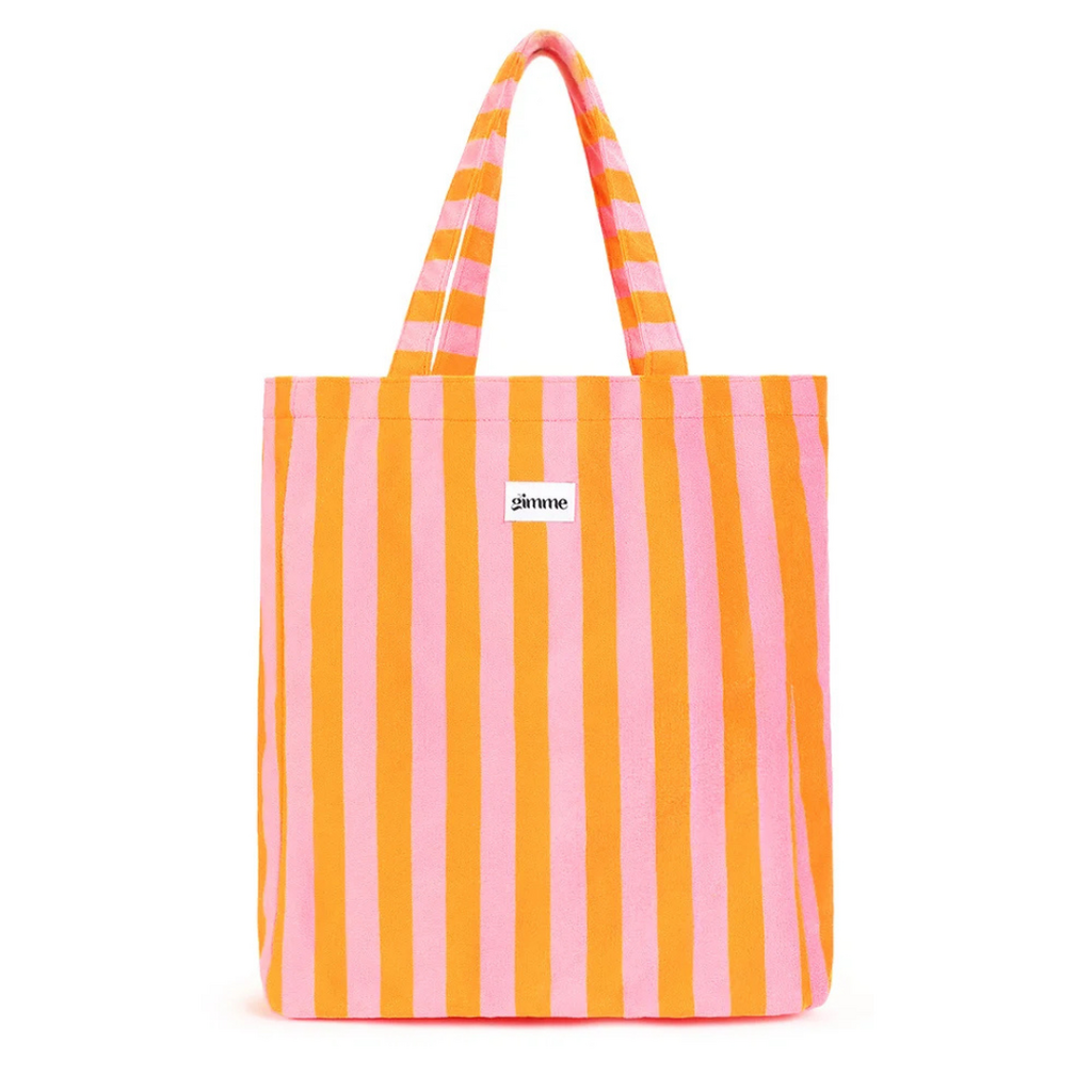 Yehwang Yehwang: totebag, shopper in badstof - roze/oranje