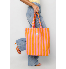 Yehwang Yehwang: totebag, shopper in badstof - roze/oranje